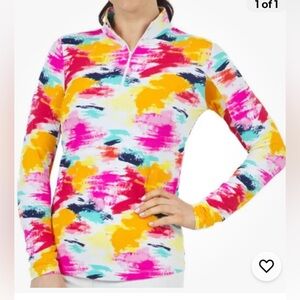 IBKUL MATILDA‎ HOT PINK MULTI Long Sleeve Large
